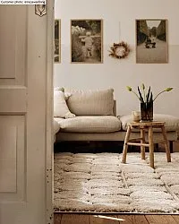 Tapis à poils longs - Fondi (beige)