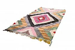 Tapis berbère marocain Boucherouite 155 x 285 cm