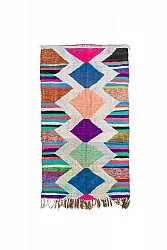 Tapis berbère marocain Boucherouite 130 x 230 cm