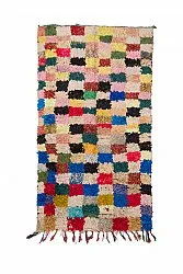 Tapis berbère marocain Boucherouite 280 x 155 cm