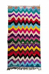 Tapis berbère marocain Boucherouite 125 x 235 cm