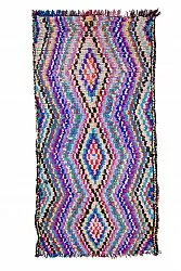 Tapis berbère marocain Boucherouite 305 x 155 cm