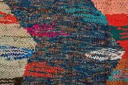 Tapis berbère marocain Boucherouite 135 x 265 cm
