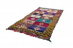 Tapis berbère marocain Boucherouite 145 x 305 cm