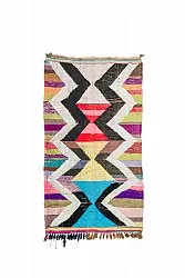 Tapis berbère marocain Boucherouite 125 x 225 cm