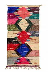 Tapis berbère marocain Boucherouite 125 x 240 cm