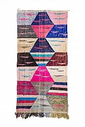 Tapis berbère marocain Boucherouite 125 x 260 cm