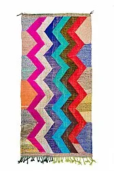 Tapis berbère marocain Boucherouite 135 x 265 cm