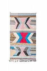Tapis berbère marocain Boucherouite 140 x 255 cm