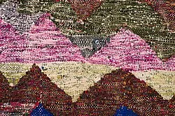 Tapis berbère marocain Boucherouite 125 x 245 cm