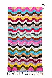 Tapis berbère marocain Boucherouite 140 x 265 cm