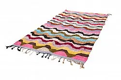 Tapis berbère marocain Boucherouite 140 x 265 cm