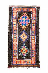 Tapis berbère marocain Boucherouite 160 x 310 cm
