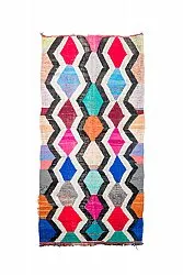 Tapis berbère marocain Boucherouite 140 x 290 cm