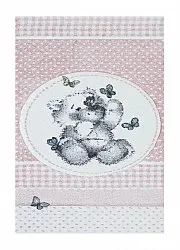 TAPIS ENFANTS Tapis pour les chambres d’enfants pour garçon fille avec Atlas Teddybear rosa nalle