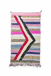 Tapis berbère marocain Boucherouite 130 x 225 cm