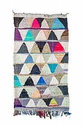 Tapis berbère marocain Boucherouite 125 x 230 cm