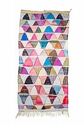 Tapis berbère marocain Boucherouite 135 x 275 cm