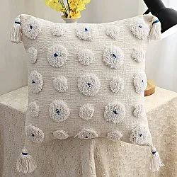 Housse de coussin - Boho Flower (bleu)