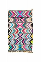 Tapis berbère marocain Boucherouite 145 x 270 cm