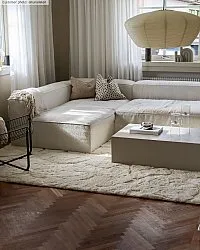 Tapis à poils longs - Ada (blanc cassé)
