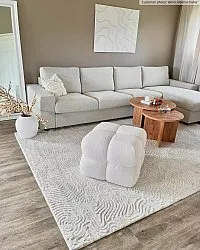 Tapis à poils longs - Amora (blanc cassé)