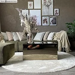 Tapis ronds - Aranga Super Soft Fur (beige)