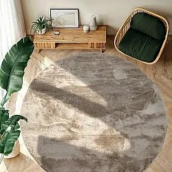 Tapis ronds - Aranga Super Soft Fur (marron)