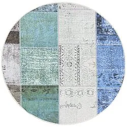 Tapis rond - Ariana (bleu)