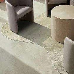 Tapis Shaggy Ondulé Asymétrique - Aranga Super Soft Fur (vert clair)