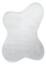 Tapis Shaggy Ondulé Asymétrique - Aranga Super Soft Fur (blanc)
