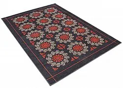 Tapis Wilton - Florina (gris/bleu/orange)
