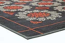 Tapis Wilton - Florina (gris/bleu/orange)