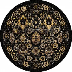 Tapis rond - Fernana (noir/doré)