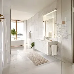 Tapis de salle de bain - Bevin (beige)