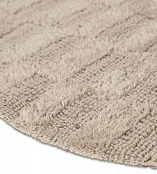 Tapis de salle de bain ovale - Bevin (beige)