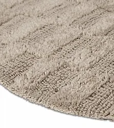 Tapis de salle de bain rond - Bevin (beige)
