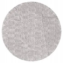 Tapis de salle de bain rond - Bevin (gris clair)