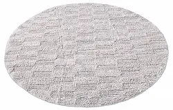 Tapis de salle de bain rond - Bevin (gris clair)
