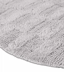 Tapis de salle de bain rond - Bevin (gris clair)