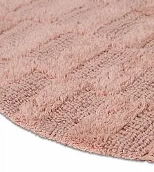 Tapis de salle de bain rond - Bevin (rose)