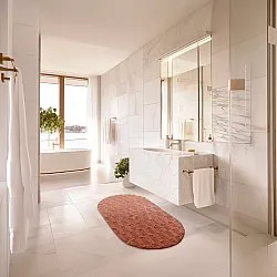 Tapis de salle de bain ovale - Bevin (terracotta)