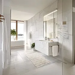 Tapis de salle de bain - Duna (blanc cassé)