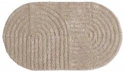 Tapis de salle de bain ovale - Embla (beige)