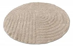 Tapis de salle de bain rond - Embla (beige)