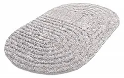 Tapis de salle de bain ovale - Embla (gris clair)