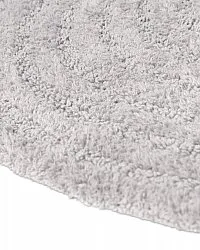 Tapis de salle de bain rond - Embla (gris clair)