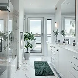 Tapis de salle de bain - Embla (vert foncé)