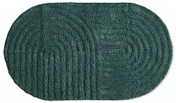 Tapis de salle de bain ovale - Embla (vert foncé)