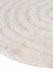 Tapis de salle de bain rond - Embla (blanc cassé)